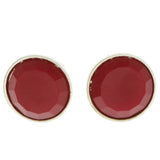 Mi Amore Post-Earrings Red/Silver-Tone