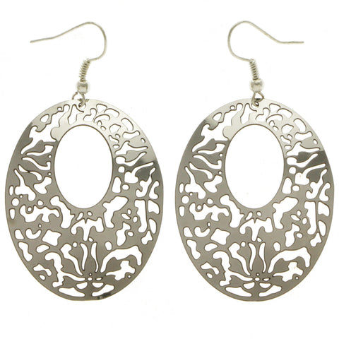 Mi Amore Flower Dangle-Earrings Silver-Tone