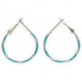 Mi Amore Hoop-Earrings Blue/Silver-Tone