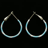 Mi Amore Hoop-Earrings Blue/Silver-Tone