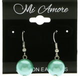 Mi Amore Dangle-Earrings Green/Silver-Tone