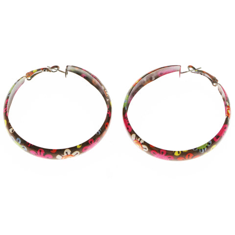 Mi Amore Flower Hoop-Earrings Multicolor