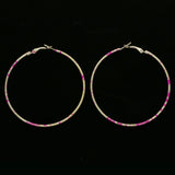 Mi Amore Hoop-Earrings Pink/Silver-Tone
