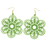 Mi Amore Dangle-Earrings Green/Bronze-Tone