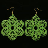 Mi Amore Dangle-Earrings Green/Bronze-Tone