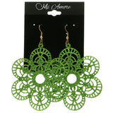Mi Amore Dangle-Earrings Green/Bronze-Tone