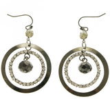 Mi Amore Drop-Dangle-Earrings Dark-Silver/Black
