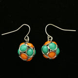 Mi Amore Dangle-Earrings Green/Orange