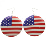 Mi Amore American Flag Dangle-Earrings Red/Blue