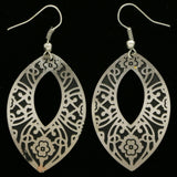 Mi Amore Flower Dangle-Earrings Silver-Tone/Black