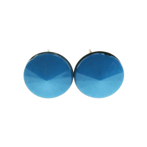 Mi Amore Post-Earrings Silver-Tone/Blue