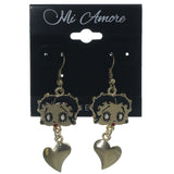 Gold-Tone & Multi Colored Metal Dangle-Earrings