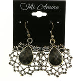 Mi Amore Dangle-Earrings Silver-Tone/Black
