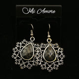 Mi Amore Dangle-Earrings Silver-Tone/Black