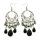 Mi Amore Dangle-Earrings Silver-Tone/Black