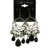 Mi Amore Dangle-Earrings Silver-Tone/Black