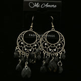 Mi Amore Dangle-Earrings Silver-Tone/Black