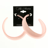 Mi Amore Hoop-Earrings Silver-Tone/Pink