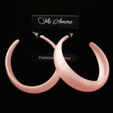 Mi Amore Hoop-Earrings Silver-Tone/Pink
