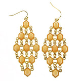 Mi Amore Dangle-Earrings Gold-Tone/Peach