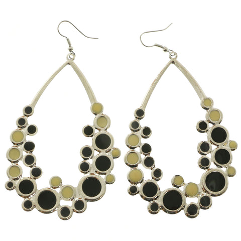 Mi Amore Dangle-Earrings Silver-Tone/Black