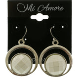 Mi Amore Dangle-Earrings Silver-Tone/White