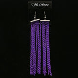 Mi Amore Dangle-Earrings Silver-Tone/Purple