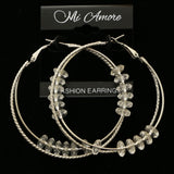 Mi Amore Hoop-Earrings Silver-Tone/Clear