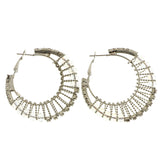 Mi Amore Hoop-Earrings Silver-Tone/Clear