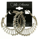 Mi Amore Hoop-Earrings Silver-Tone/Clear