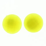 Green & Silver-Tone Faceted Stud-Earrings