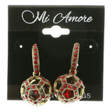 Mi Amore Dangle-Earrings Bronze-Tone/Red
