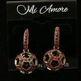 Mi Amore Dangle-Earrings Bronze-Tone/Red