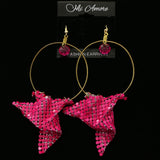 Mi Amore Dangle-Earrings Gold-Tone/Pink