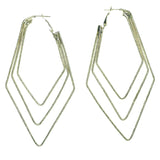 Gold-Tone Metal Hoop-Earrings