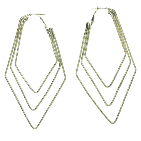 Gold-Tone Metal Hoop-Earrings
