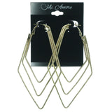 Gold-Tone Metal Hoop-Earrings