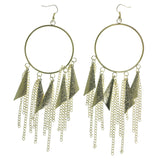 Gold-Tone Metal Hoop-Earrings