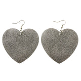 Mi Amore Heart Dangle-Earrings Silver-Tone