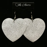 Mi Amore Heart Dangle-Earrings Silver-Tone