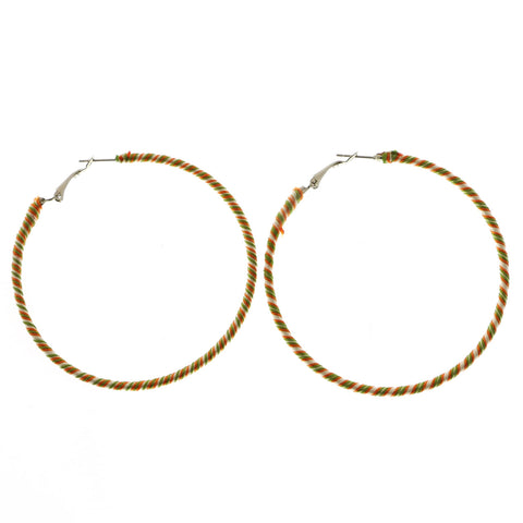 Mi Amore Hoop-Earrings Silver-Tone/Multicolor