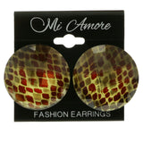 Mi Amore Post-Earrings Silver-Tone/Yellow