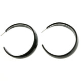 Mi Amore Hoop-Earrings Silver-Tone/Black