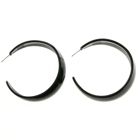 Mi Amore Hoop-Earrings Silver-Tone/Black
