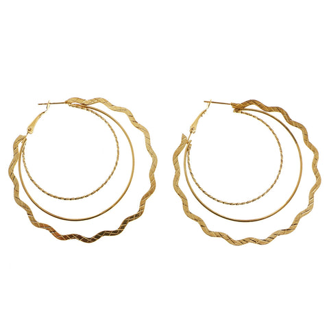 Mi Amore Hoop-Earrings Gold-Tone