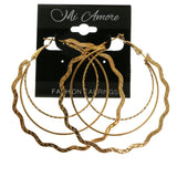 Mi Amore Hoop-Earrings Gold-Tone