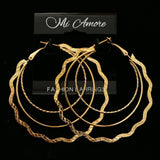Mi Amore Hoop-Earrings Gold-Tone
