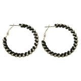 Mi Amore Hoop-Earrings Silver-Tone/Black