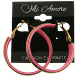 Mi Amore Hoop-Earrings Gold-Tone/Pink