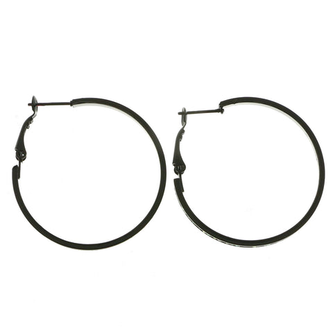 Mi Amore Hoop-Earrings Black/White